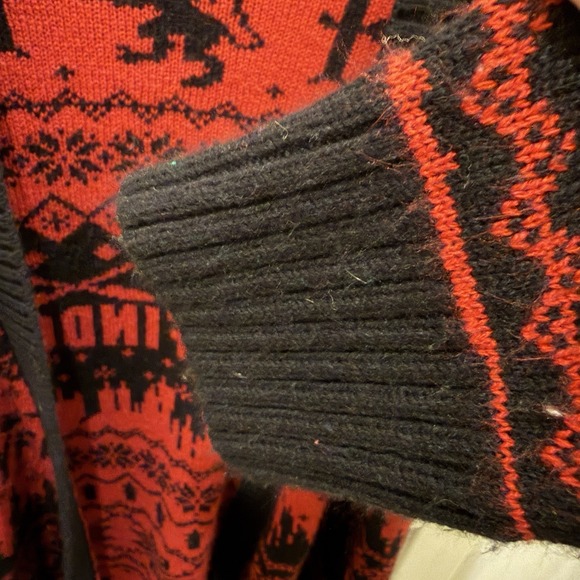 Harry Potter Gryffindor Fair Isle Flyaway Cardigan Sweater Plus Size 2X - Picture 10 of 10